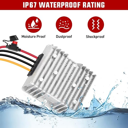Nilight 48V 36V to 12V Voltage Converter 120W 10A Regulator Step Down to 12VDC Waterproof DC Convert Reducer Power Supply Transformer Module for Golf Cart Scooters