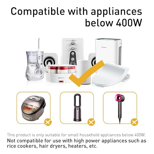 SUNSHUN 500W 110v to 220v Converter Step Up Voltage Transformer 110v/120V to 220V/240V with 2 Output Sockets for Europe Asia Appliances Used in US 500 Watts White
