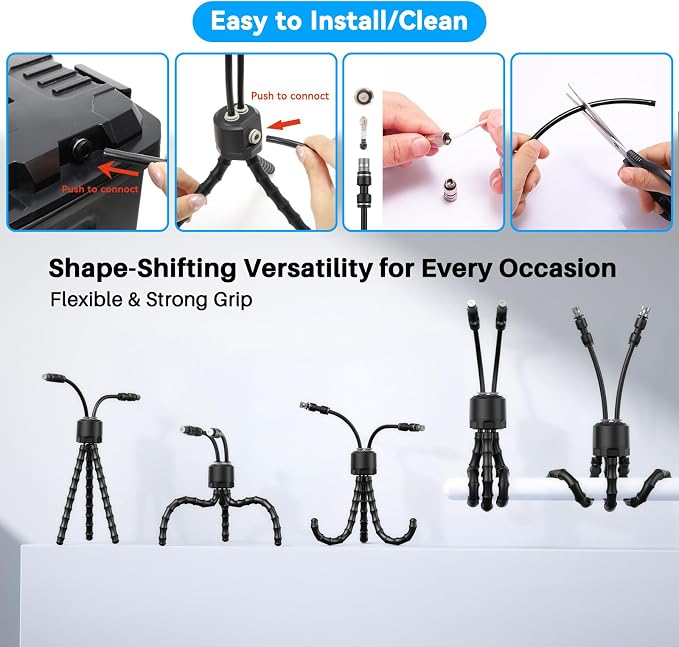 Ausic Portable Misting System, Battery Powered Outdoor Water Mister with 9L Bucket & Rechargeable Pump (Consecutive 8Hrs), Misters for Outside Patio Cooling, for Sports, Camping, Tailgating, Umbrella