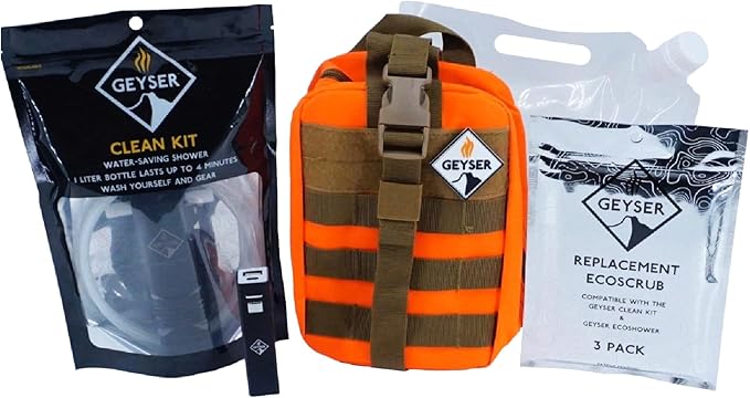 Geyser System Portable Camping Shower & Cleaning Kit for Camping, Backpacking, Overlanding, & Outdoor Recreation