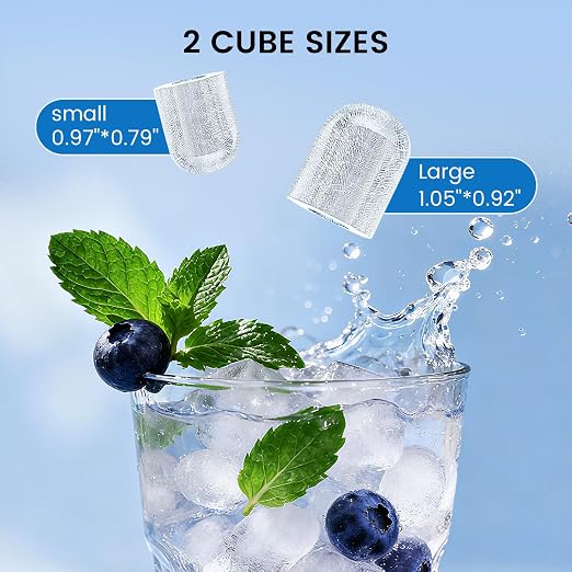 COWSAR Ice Maker Countertop, Portable Ice Machine with Self-Cleaning, 26 lbs/24Hrs, 8 Cubes in 6 Mins, Quiet Compact Commercial Ice Maker for Kitchen, RV, Camping