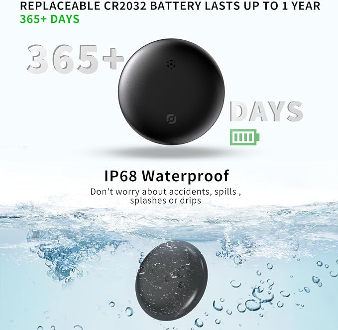 2 Pack GPS Tracker for Vehicles, Works with Android & iOS Apple Find My, No Monthly Fee or Subscription, Hidden Magnetic Car Tracking Device, Mini Smart Tags Finder for Kids, Dogs, Keys, Luggage