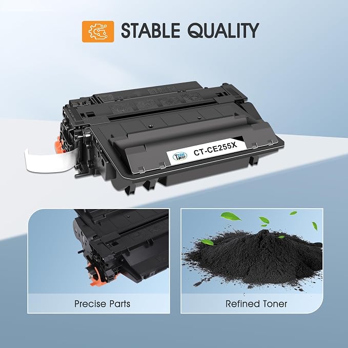 CE255X 55X Black Toner Cartridge P3015 55A CE255A M521dn Compatible for HP LaserJet P3015 Toner Cartridge Black for HP P3011 P3015d P3015x P3015dn P3016 Pro 500 MFP M521dw M521 M525 Printer (2-Pack)