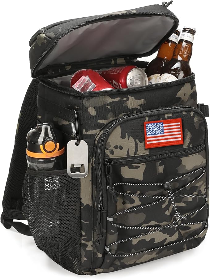 25L Backpack Cooler Keep All Drink Cold for Long Periods of Time Cooler Backpack Insulated Waterproof Portable High Durability Small Cooler Backpack with Compartment for Hiking Camping Beach