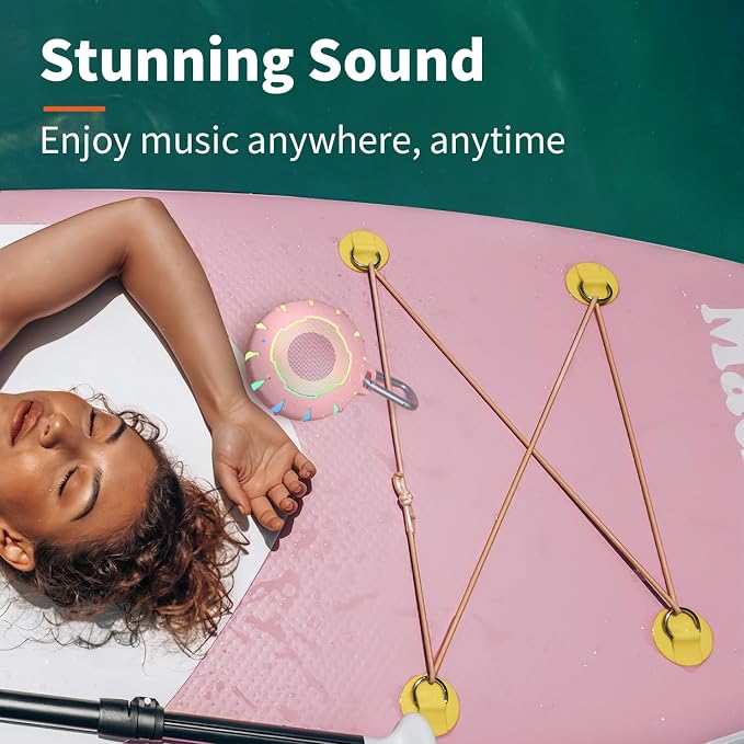 HEYSONG Bluetooth Shower Speaker + DIY Diamond Stickers – Great Gift for Girls