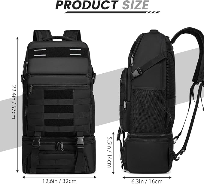 RUCYEN Lunch Backpack, Insulated Cooler Backpack Removable Lunch Box for Men Women, 15.6 Inches RFID Blocking Laptop Backpack Lunch Bag for Work Travel Black