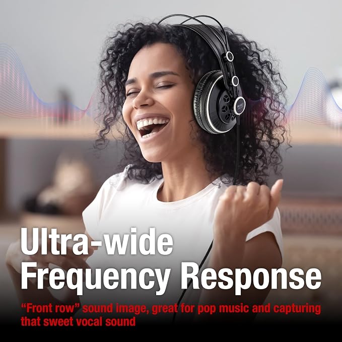 Superlux HD681F Studio Monitor Headphones Over Ear Wired with 50mm Neodymium Driver, Semi-Open, Sweet Vocal Sound, Copper-Coated Aluminum Wire for Live Music Hall Listening Session Podcast Stream