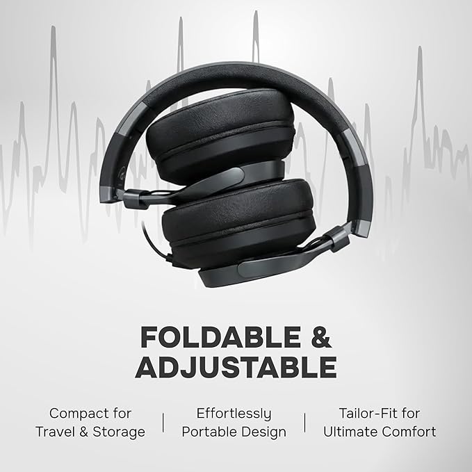 Artix CL750 Adults & Kids Headphones with Cord - Plug-In Over Ear Headphones Wired with Mic and Volume Control, Corded Head phones for Laptop, Computer, Chromebook, Tablet & Smartphone with 3.5mm Jack
