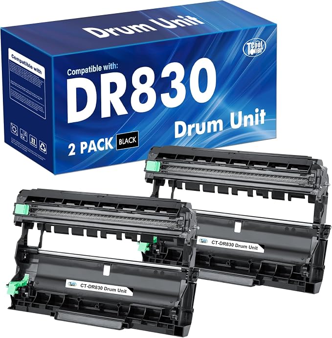 DR830 Drum Unit DR-830 Compatible for DR830 Drum Unit Brother DR 830 DR-830 for HL-L2405W DCP-L2640DW HL-L2400D HL-L2460DW HL-L2460DWXL HL-L2865DW HL-L2480DW MFC-L2807DW Printer (2-Pack，Not Toner)