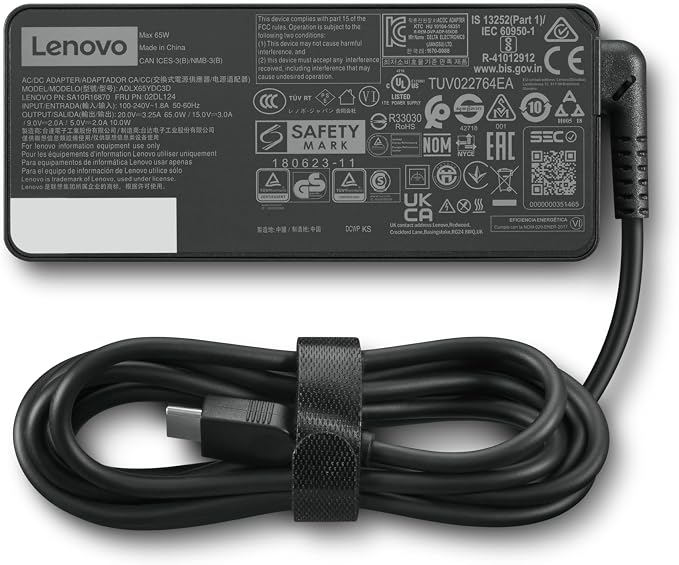 Lenovo USB-C 65W AC Adapter (UL) - 65 W - 5 V DC Output (Pack of 2)