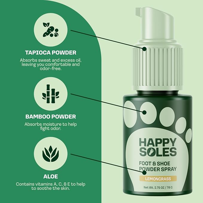 Electric Callus Remover & Foot Deodorizer Spray Bundle - Pedicure Tool + Talc-Free Non-Aerosol Odor Control (Lemongrass)