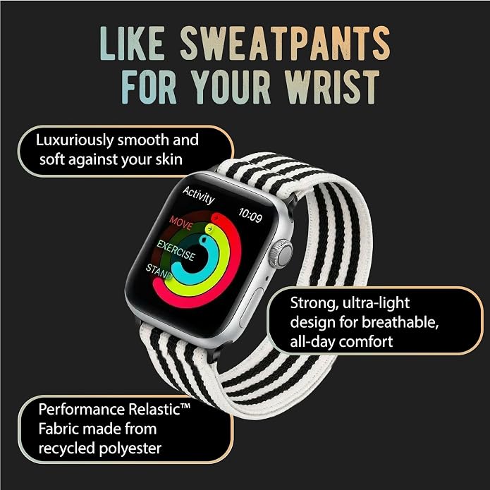 Braxley Bands for Apple Watches - Stretchy and Washable - Adjustable with Apple Watch Bands for Women & Men - Compatible with Apple Watch Series SE Ultra 9 8 7 6 5 4 3 2 1