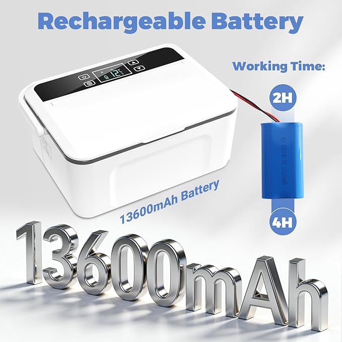 Electric Insulin Cooler Travel Case Box, Insulin Fridge, Portable Insulin Refrigerator, Mini Fridge for 5-6 Pens, Rechargeable Battery, Temperature Control, LCD Display, Travel Case for Home Outdoor