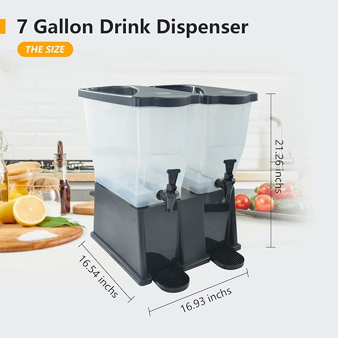 Juicer Dispenser for Home and Kitchen,7 Gallon Iced Beverage Dispenser,Drink Dispenser For Parties