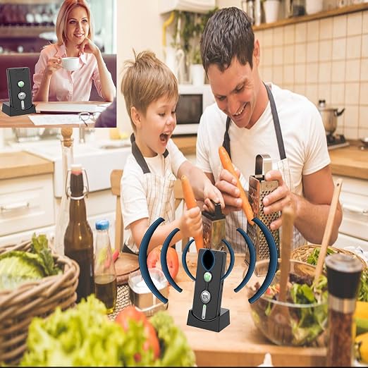 2 Way Wireless Intercom System for Home, 1/2 Mile Long Range, Hands Free Calling, Rechargeable, 120H Standby,Volume Control - Room to Room, Elderly Care, Indoor Outdoor,Use for Home Hospital Hote
