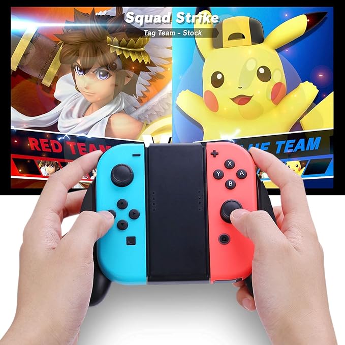 HEYSTOP Grip Compatible with Nintendo Switch/Switch OLED Joy-Con, 3 Pack, Wear Resistant Game Switch Controller Handle Case Kit for Nintendo Switch Joy Con, Black