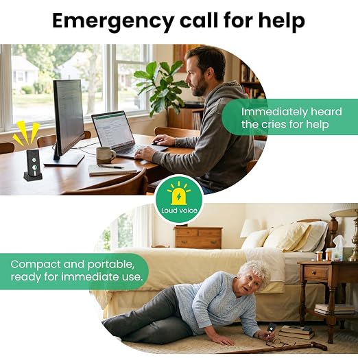 2 Way Intercoms Wireless for Home Office, with 5 Level Volume, Home Voice Bidirectional Caller Home, Portable Wireless Intercom System, with Charging Base, Elderly & Kids Room Communication
