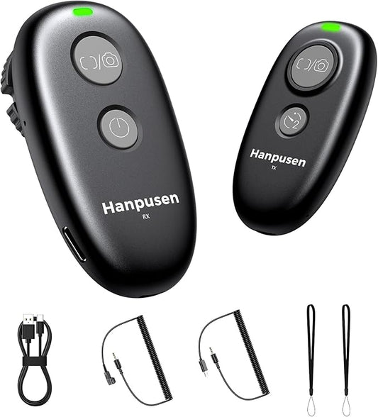 Rechargeable Wireless Camera Remote Control for Sony Alpha 7 IV, A7R IV, A6100, A6400, A6600, RX100 VII, ZV-1, A9 II, A7S III, A1, A7R V, A9 III, A1 II, Upgrade Hanpusen Shutter Release