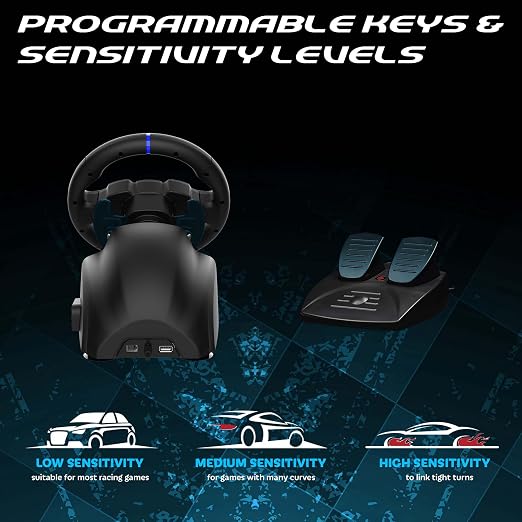 SUBSONIC - Superdrive 220RS-5 Racing Wheel for Playstation PS5 and PC - Black