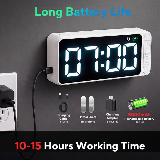 Hidden Camera Magnetic Clock 4K WiFi Indoor Camera, Small Nanny Cam with Long Battery Life, Motion Detection, Night Vision, and Remote Live Stream with App