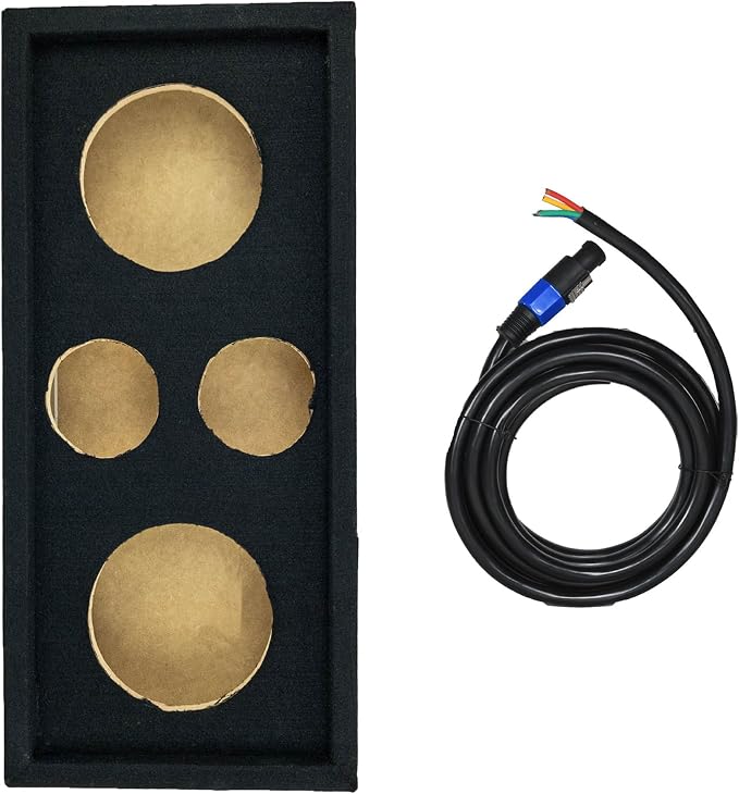 Q Power CH102S QChero Car Audio Subwoofer Enclosure Box for 8 Inch Mids and 3 Inch Tweeters (2 Pack)