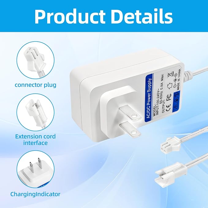 12.6V 1A Power Supply Charger for DC Motors #MTDCB-Charge Acmeda Recharger Compatible with All Rollease Automate Li-ion, Motorized Electric Roller Blinds Shades Charger