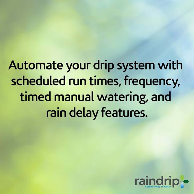 Raindrip R675CT Analog 3-Dial Water, Sprinkler Timer with Rain Delay for Drip Irrigation, Garden, Self-Watering