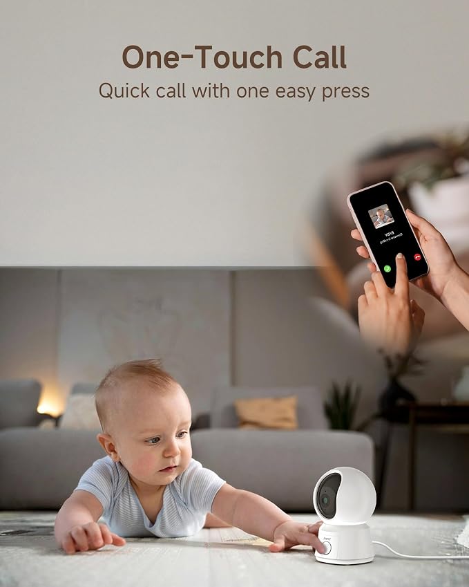 ARENTI WiFi Baby Camera Monitor B2 Kit 2026 Upgraded, 5-inch Wireless Display, Smartphone App, Encrypted Connection, Lullaby, Super Night Vision, Auto Tracking, Temp Sensor, Support Local Storage