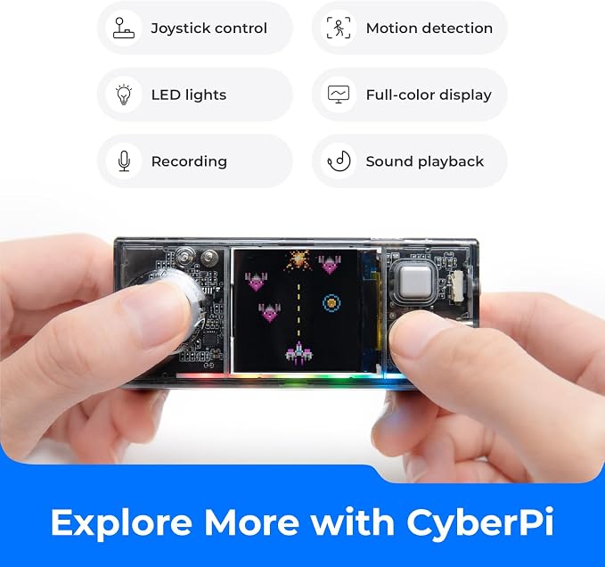 Makeblock Cyberpi Project-Based Coding Kit, Coding for Kids Support Scratch & Python Programming, STEM Projects for Kids Ages 8-12, Robotics Kit Support IoT Technology with Built-in WiFi Module