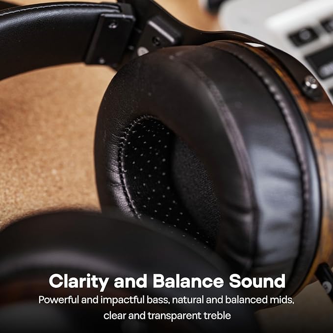 Linsoul Kiwi Ears Altruva Over Ear Headphone, Hi-Fi 50mm Dynamic Driver Monitoring Headphones, Wired Gaming Headset, Open-Back Stereo Headphones for Studio Engineer Audiophile Gaming (Blackwood)