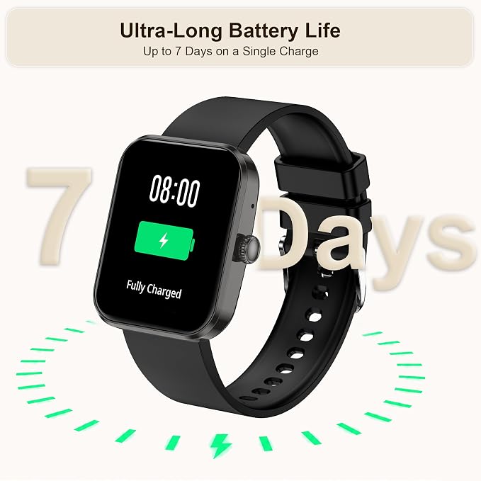 Smart Watch for Men Women, Bluetooth Calling Smartwatch, 1.93" AMOLED Fitness Tracker with Heart Rate, Sleep & SpO2 Monitor, 123 Sports Modes, Voice Control, Long Battery Life for Android iPhone
