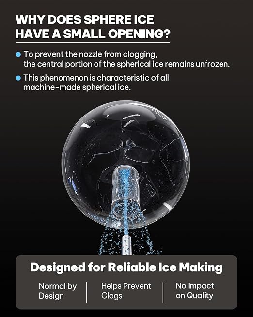 Silonn 2″ Sphere Ice Maker, Clear Ice Ball Maker with Slow-Melting, 4 pcs in 35 Mins, 144 pcs/Day, Crystal Sphere & Rapid Sphere Technology, Self-Cleaning Ice Maker Countertop Ideal for Whiskey