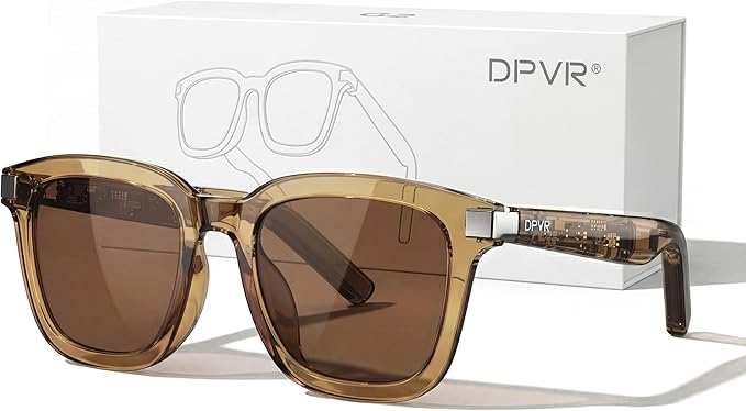DPVR G2 Smart Glasses Bluetooth Sunglasses with Speakers – Touch Control Bluetooth Glasses for Men & Women, UV400, IPX4