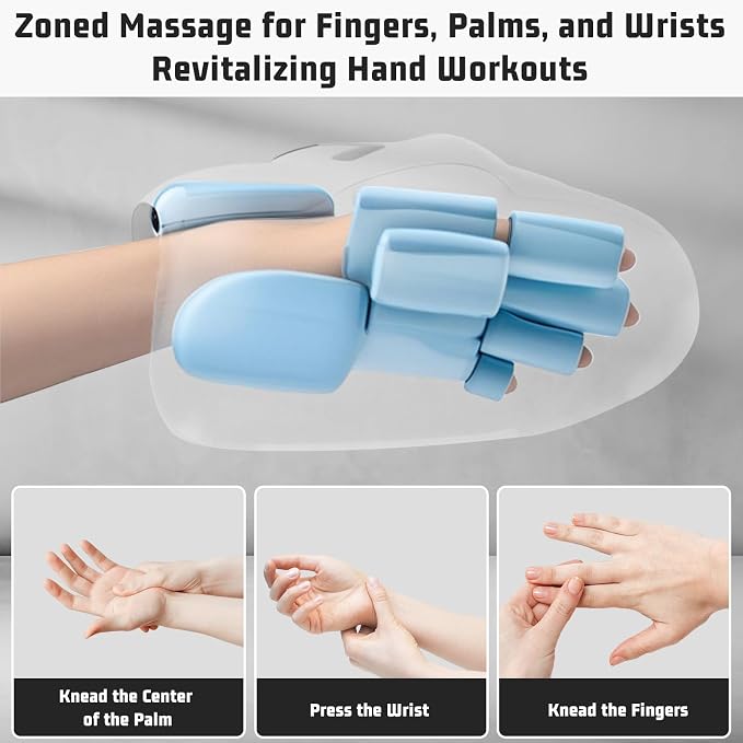 Gifts Hand Massager with Heat and Compression, Cordless for Arthritis & Carpal Tunnel Relief – Longer Battery Life, Enhanced Thumb Massage, Ideal for Stress & Gifts for Men/Women