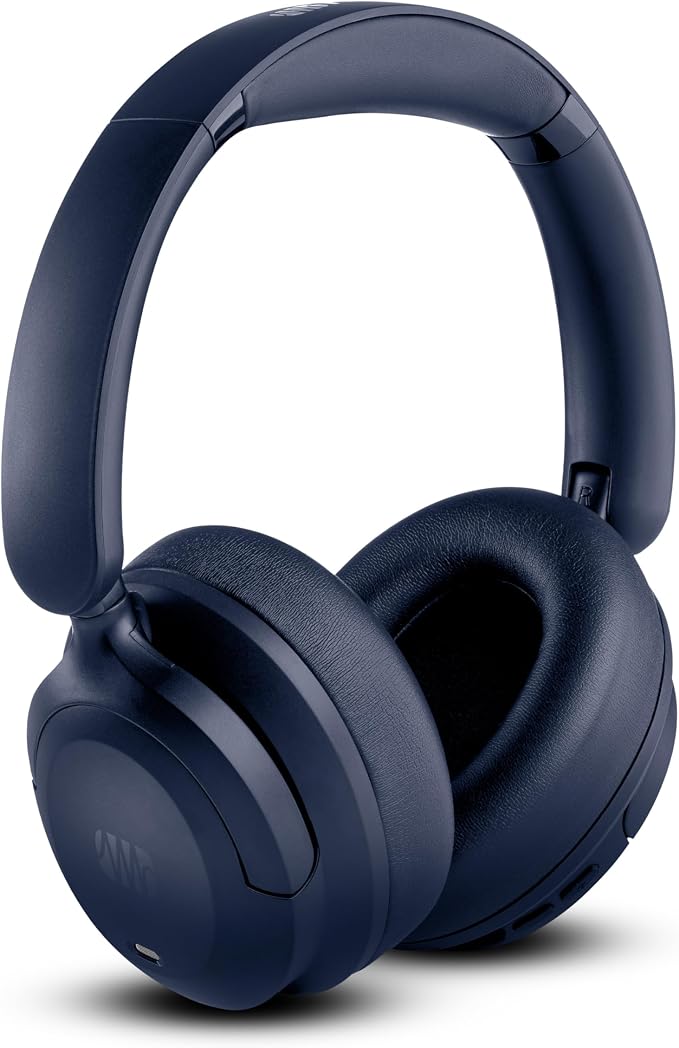 PreSonus Eris HD6BT — Over-Ear Closed-Back Wireless Headphones, Bluetooth, ANC Noise Cancelling, Up to 60 Hours Battery Life, Studio Headphones for Mixing, Monitoring, Recording, Midnight Blue