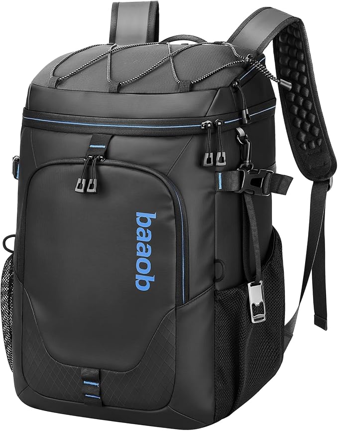 Backpack Cooler Insulated Leak Proof 33/49 Cans, 2 Insulated Compartments Thermal Bag, Portable Lightweight Beach Travel Camping Lunch Backpack for Men and Women
