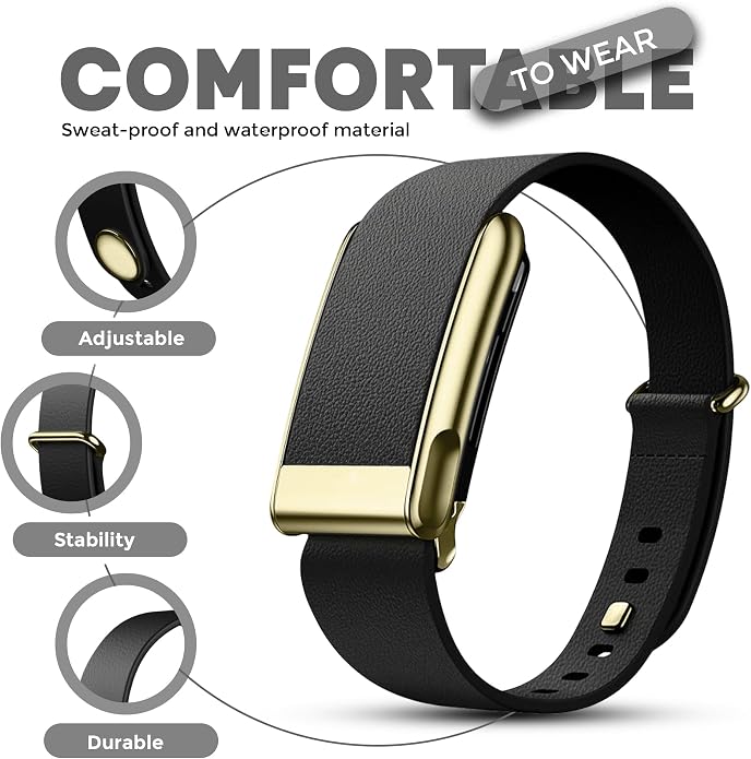 DADO Luxe Tapered Leather Replacement Band Compatible with WHOOP 5.0, One, Peak, and Life Fitness Tracker – Durable & Comfortable | Not for Whoop Gen 4