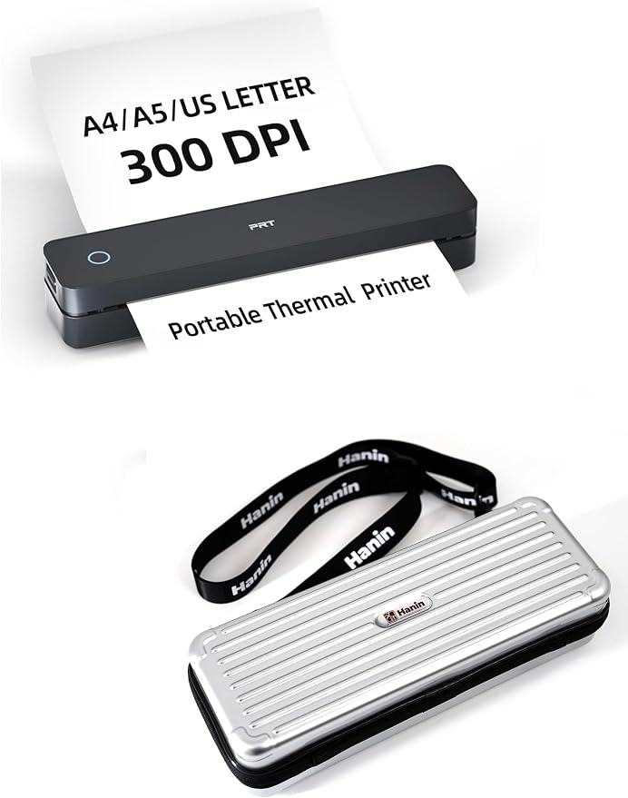 MT610 Pro Portable Thermal Printer and Carrying Case
