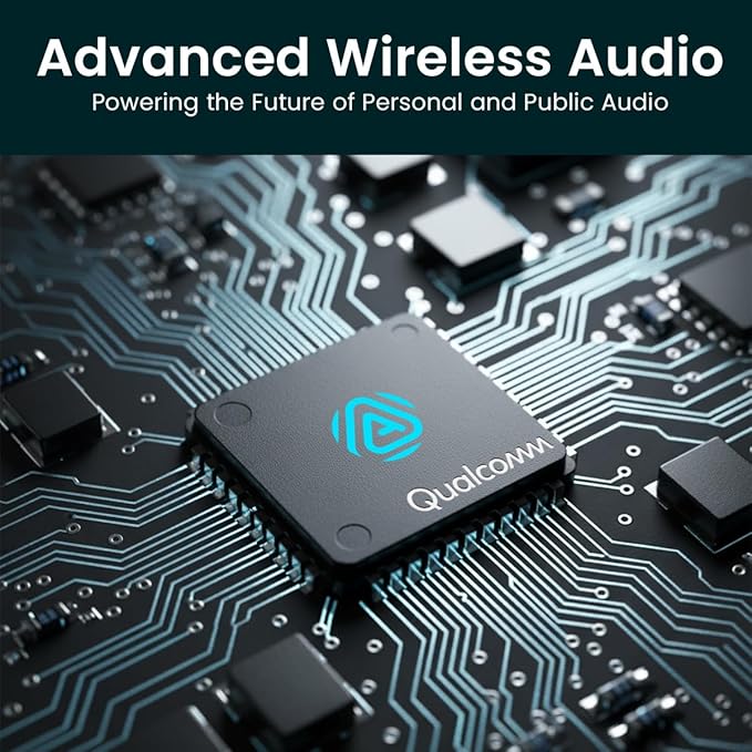 BA210 v2 Auracast Bluetooth 5.3 Transmitter with JY538 Neckband Speaker, 50 Hrs Battery, aptX Adaptive/LL/HD, Optical/3.5mm/RCA, for TV & Audio Systems
