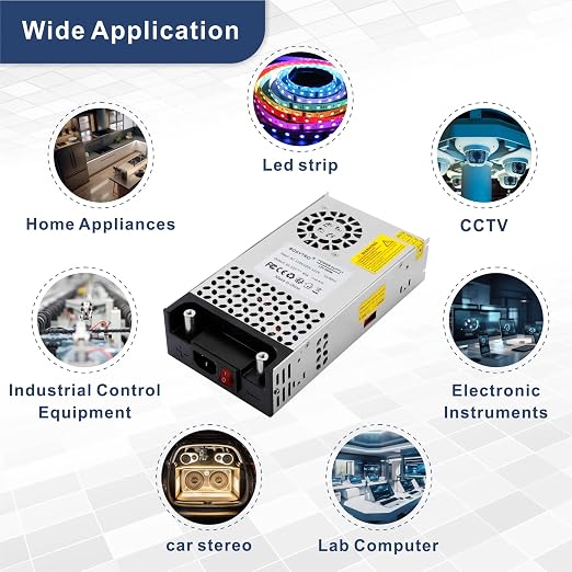 24V DC Power Supply 600W 25A Switching Power Supply Adapater 120vac to 24vdc Transformer AC to DC Converter for 3D Printer, Led Strip, Motor Pump, CCTV, Electronic Instruments, Lab Computer