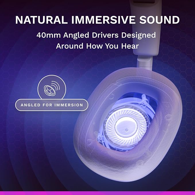 GLORIOUS GHS Eternal RGB - Stereo RGB Gaming Headset for PC, PS5, PS4, Switch - Custom Tuned Angled Drivers, Adjustable Crystal Clear Detachable Mic, USB-C - Durable, All Day/Night Comfort - White