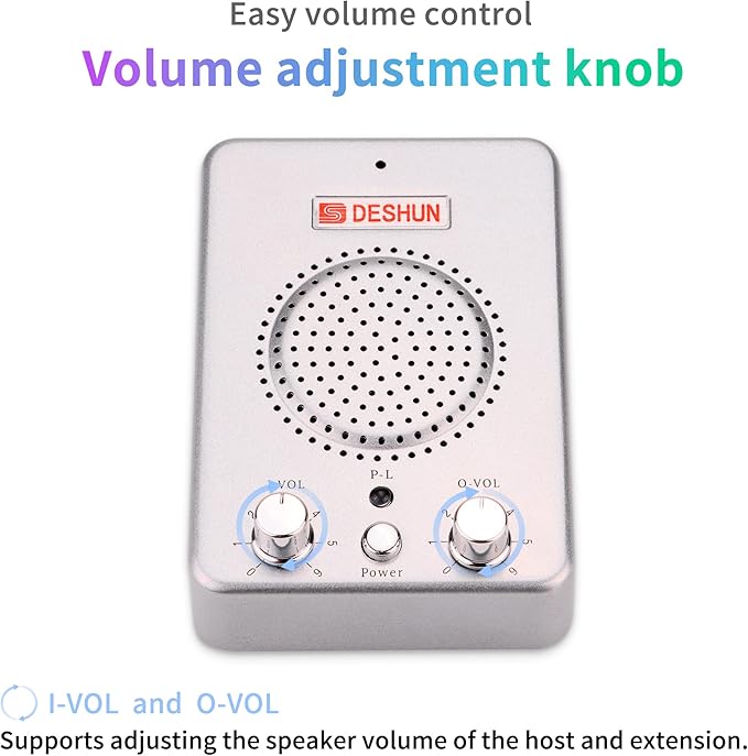 DESHUN Window intercom System Dual Way, Window Speakers, A walkie-Talkie That can be Attached to Glass,Built-in Microphone, intercom System for The Business/Bank/Office/Hospital/Station/Catering