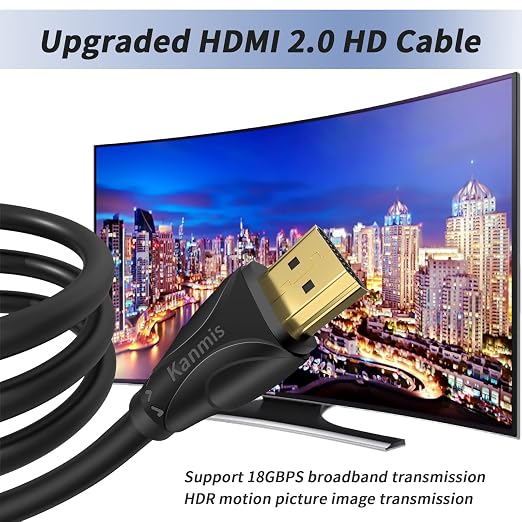 8K HDMI Cable 2ft5pcs, High Speed 2.1 Cables 8K@60Hz 4K@120hz, High Speed Gold Plated Connectors hdmi Cord, Compatible with PlayStation Arc PS3 PS4 PC HDTV