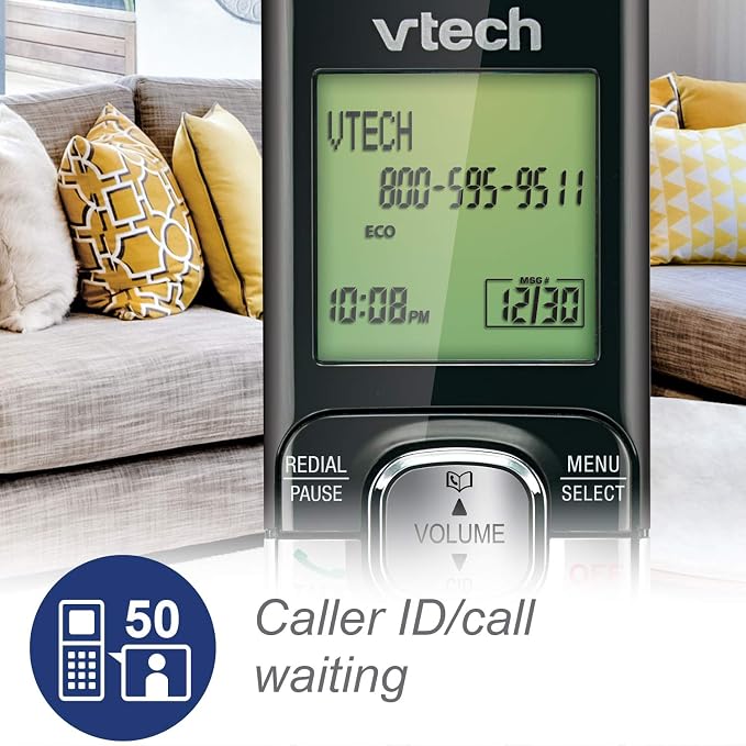 VTech CS6719-15 DECT 6.0 Phone with Caller ID/Call Waiting, 1 Cordless Handset, Blue