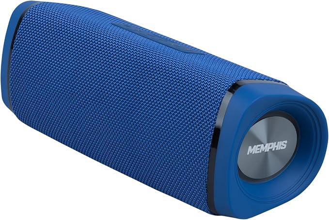 Memphis MFLOWBTB Flow - Wireless Bluetooth & AUX Speaker, IPX7 Water Resistance, Blue