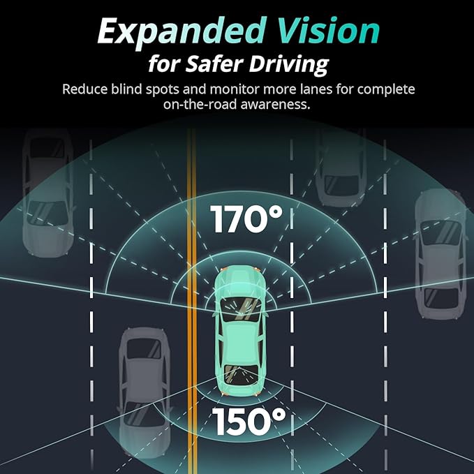 BOTSLAB 4K Dual Dash Cam Front and Rear [2026 Upgraded], STARVIS 2 Sensor, 64GB Card Included, Voice Control, 5GHz WiFi Dashcam Front and Rear Camera, Built in GPS, WDR Night Vision, 24H Parking Mode
