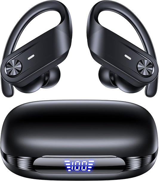 Hybrid Active Noise Cancelling Wireless Ear Buds 80 Hrs Playtime Hi-Res Stereo Quality Bluetooth Earbuds with Transparency Mode Headphones Bluetooth Earhooks ANC Earphones for Work Sports Travel