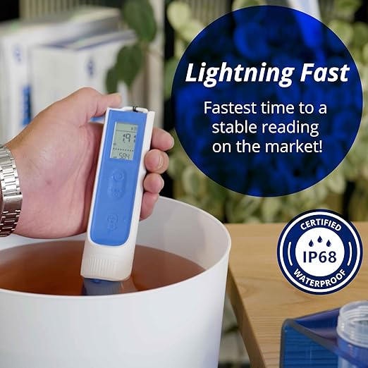 Bluelab OnePen - a 3-in-1 Temperature, EC/PPM and pH Meter, Lightning Fast Readings - Bluetooth Data Sharing & in-App Tracking - Replaceable Probe