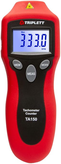 Triplett TA150 Non-Contact Laser Photo Tachometer with Certificate of Calibration to NIST