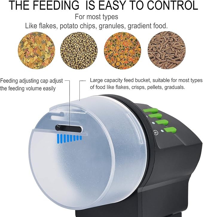 DXOPHIEX Automatic Fish Feeder with Fish Tank Filter